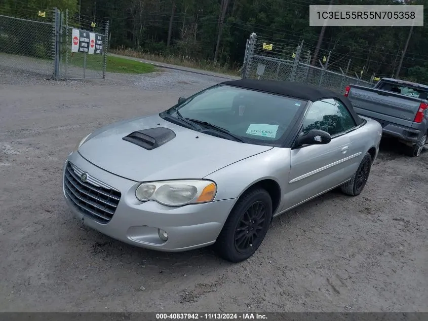 2005 Chrysler Sebring Touring VIN: 1C3EL55R55N705358 Lot: 40837942