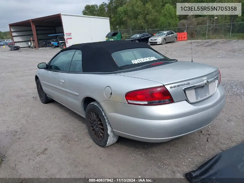 2005 Chrysler Sebring Touring VIN: 1C3EL55R55N705358 Lot: 40837942