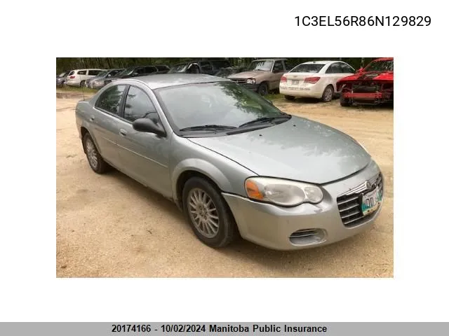 2006 Chrysler Sebring Touring VIN: 1C3EL56R86N129829 Lot: 20174166