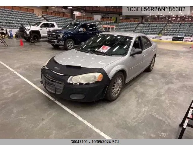 2006 Chrysler Sebring Touring VIN: 1C3EL56R26N186382 Lot: 30047101