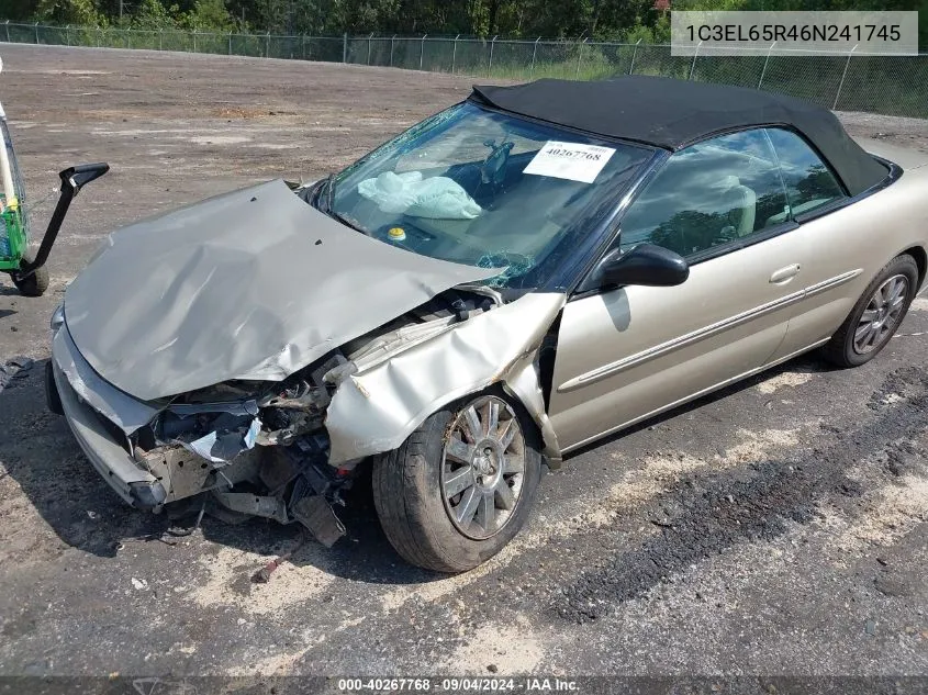 2006 Chrysler Sebring Limited VIN: 1C3EL65R46N241745 Lot: 40267768