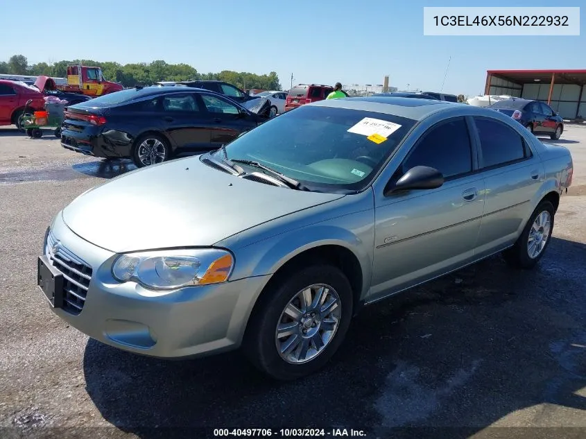 2006 Chrysler Sebring VIN: 1C3EL46X56N222932 Lot: 40497706