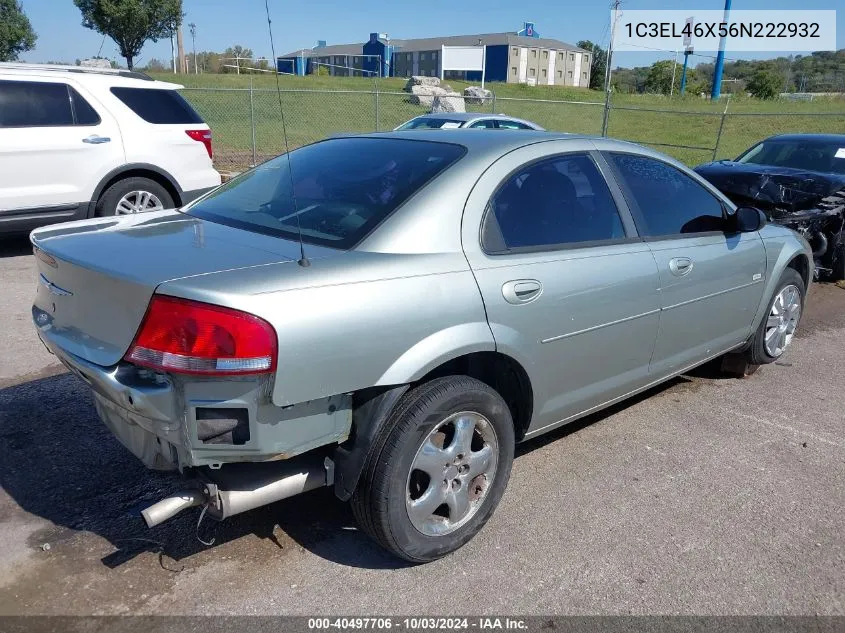 2006 Chrysler Sebring VIN: 1C3EL46X56N222932 Lot: 40497706