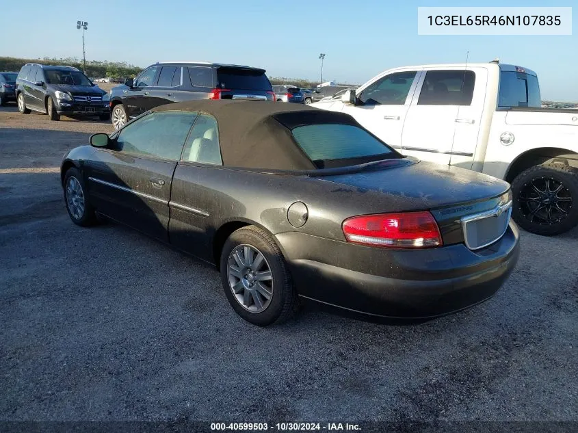 2006 Chrysler Sebring Limited VIN: 1C3EL65R46N107835 Lot: 40599503