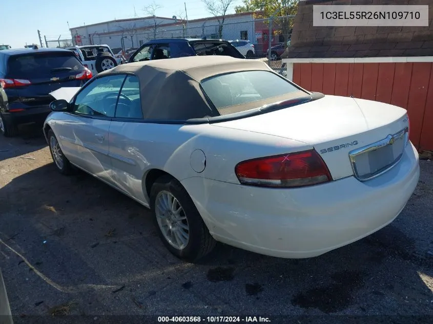 2006 Chrysler Sebring Touring VIN: 1C3EL55R26N109710 Lot: 40603568