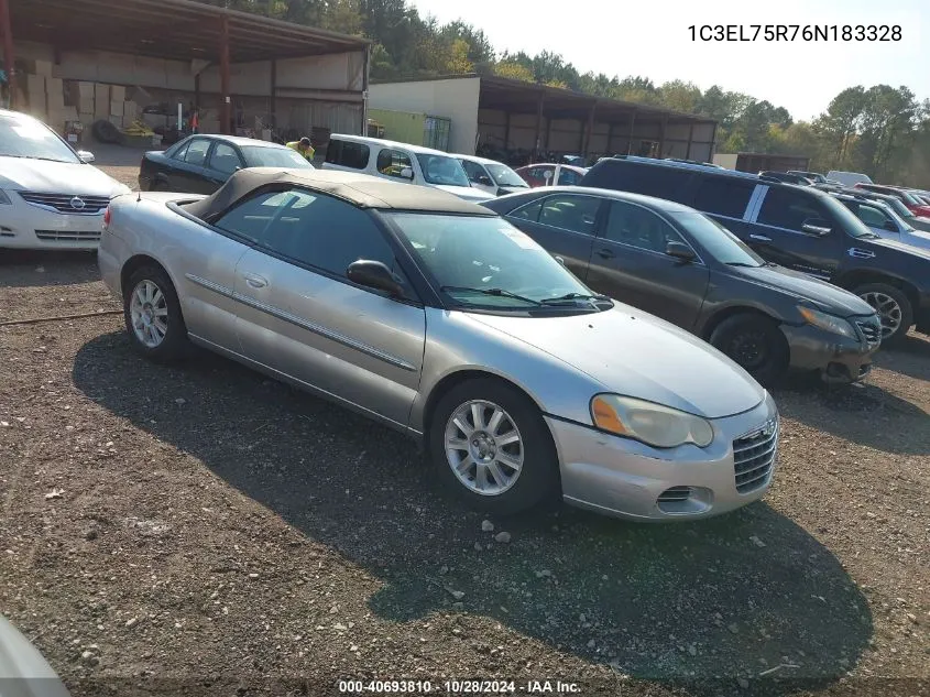 2006 Chrysler Sebring Gtc VIN: 1C3EL75R76N183328 Lot: 40693810