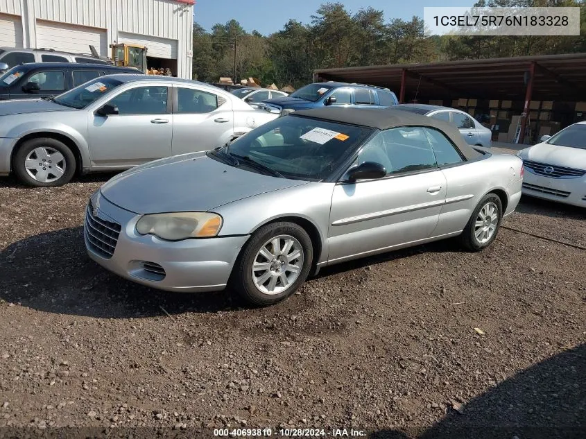 2006 Chrysler Sebring Gtc VIN: 1C3EL75R76N183328 Lot: 40693810