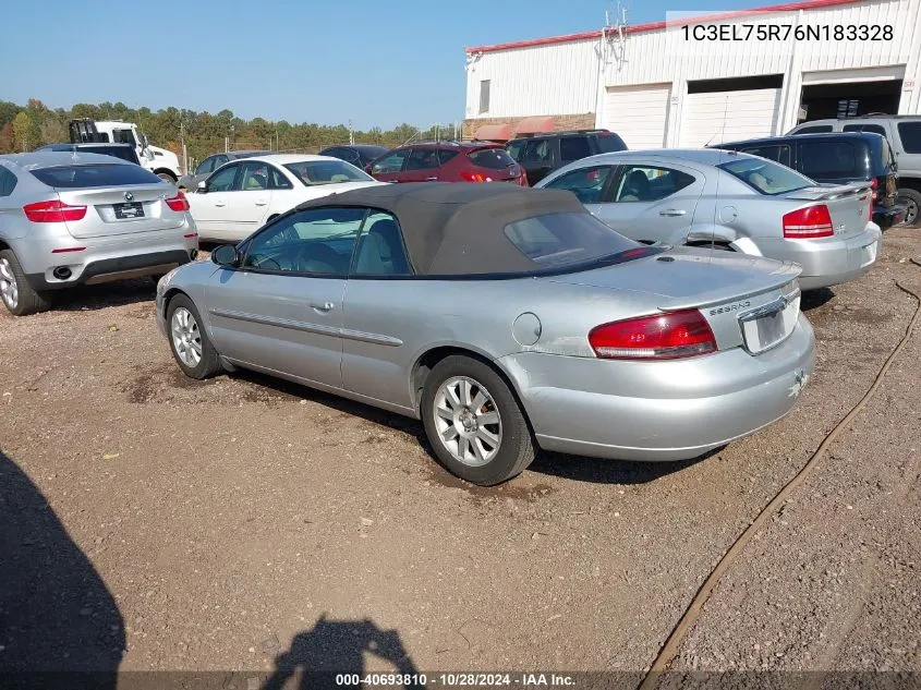 2006 Chrysler Sebring Gtc VIN: 1C3EL75R76N183328 Lot: 40693810