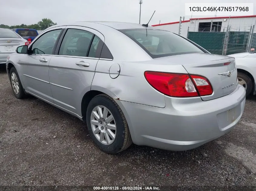 2007 Chrysler Sebring VIN: 1C3LC46K47N517968 Lot: 40015128