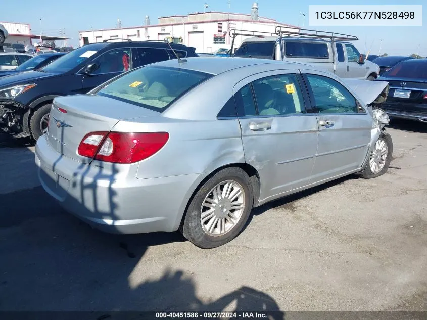 2007 Chrysler Sebring Touring VIN: 1C3LC56K77N528498 Lot: 40451586