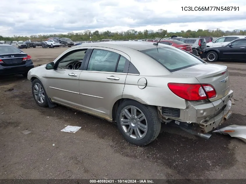 2007 Chrysler Sebring Limited VIN: 1C3LC66M77N548791 Lot: 40592431