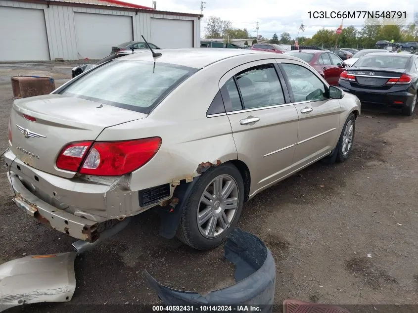 2007 Chrysler Sebring Limited VIN: 1C3LC66M77N548791 Lot: 40592431