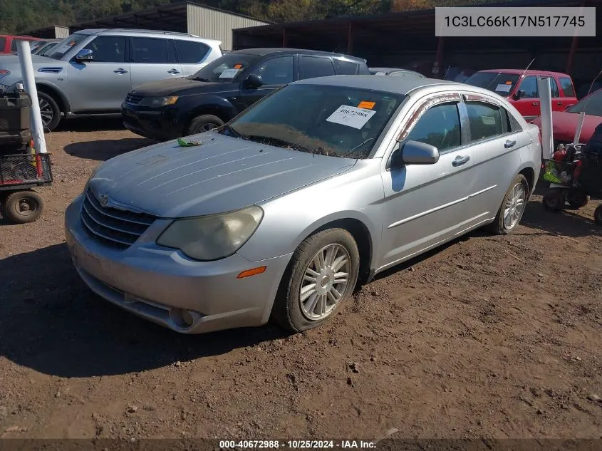 2007 Chrysler Sebring Limited VIN: 1C3LC66K17N517745 Lot: 40672988