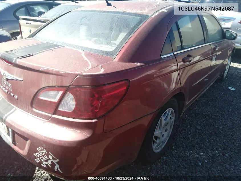 2007 Chrysler Sebring VIN: 1C3LC46K97N542087 Lot: 40691483