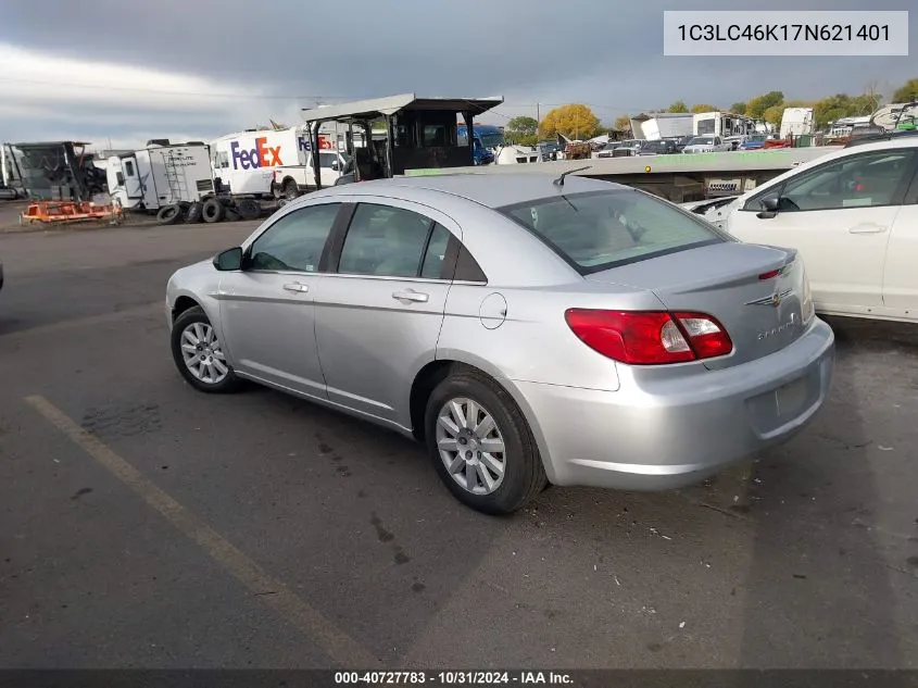 2007 Chrysler Sebring VIN: 1C3LC46K17N621401 Lot: 40727783