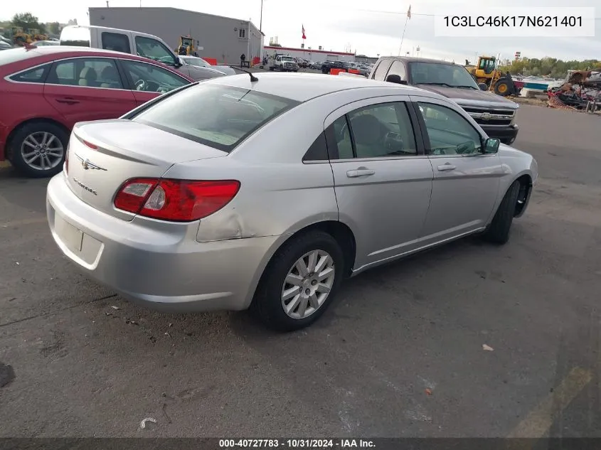 2007 Chrysler Sebring VIN: 1C3LC46K17N621401 Lot: 40727783