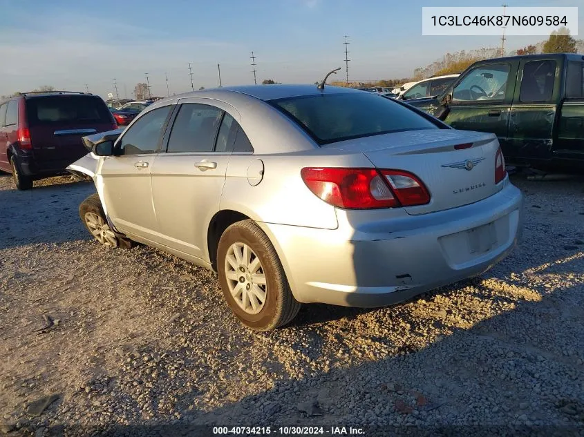 2007 Chrysler Sebring VIN: 1C3LC46K87N609584 Lot: 40734215