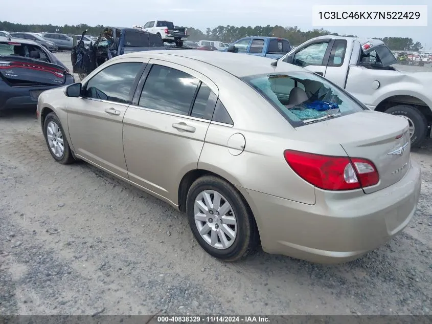 2007 Chrysler Sebring VIN: 1C3LC46KX7N522429 Lot: 40838329