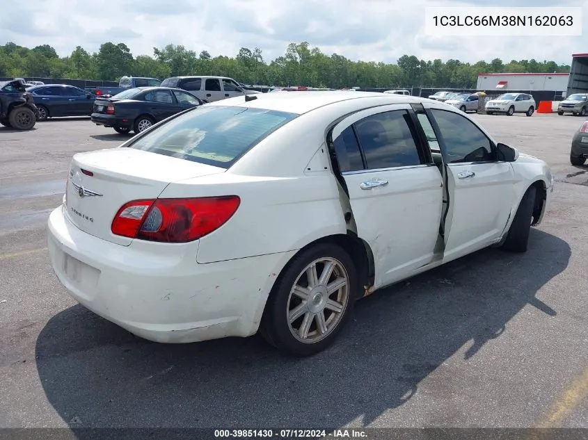 2008 Chrysler Sebring Limited VIN: 1C3LC66M38N162063 Lot: 39851430