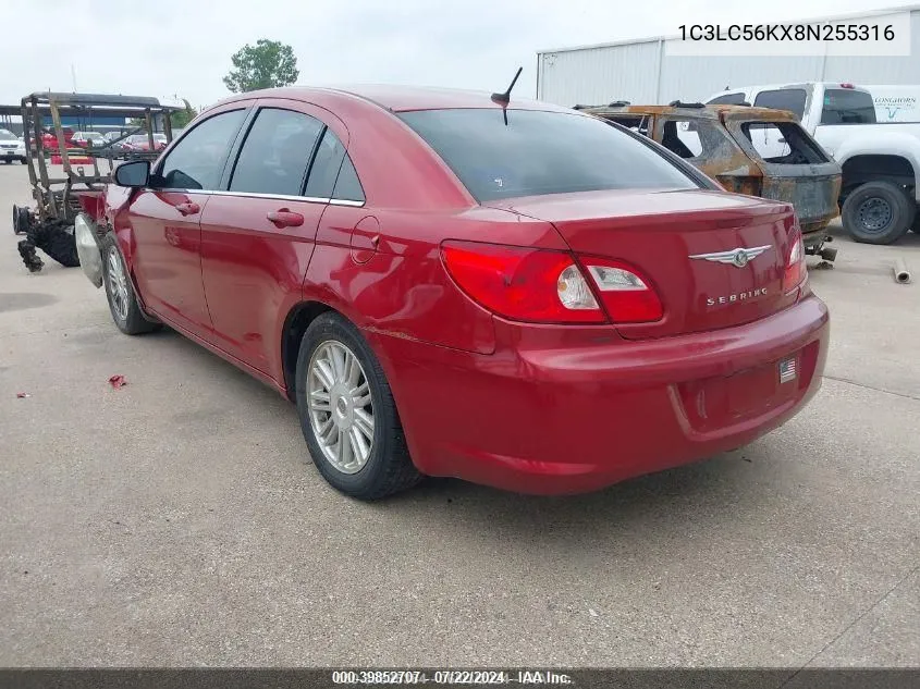 1C3LC56KX8N255316 2008 Chrysler Sebring Touring