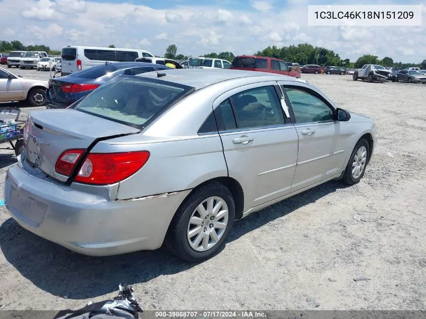 1C3LC46K18N151209 2008 Chrysler Sebring Lx