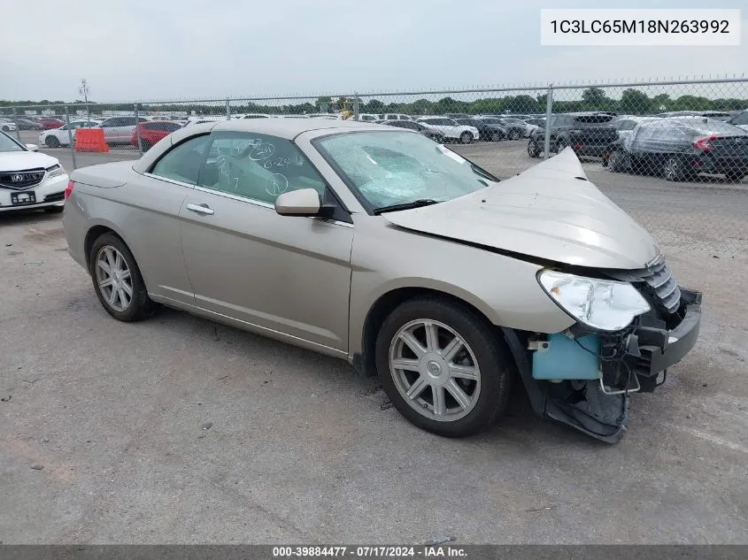 2008 Chrysler Sebring Limited VIN: 1C3LC65M18N263992 Lot: 39884477