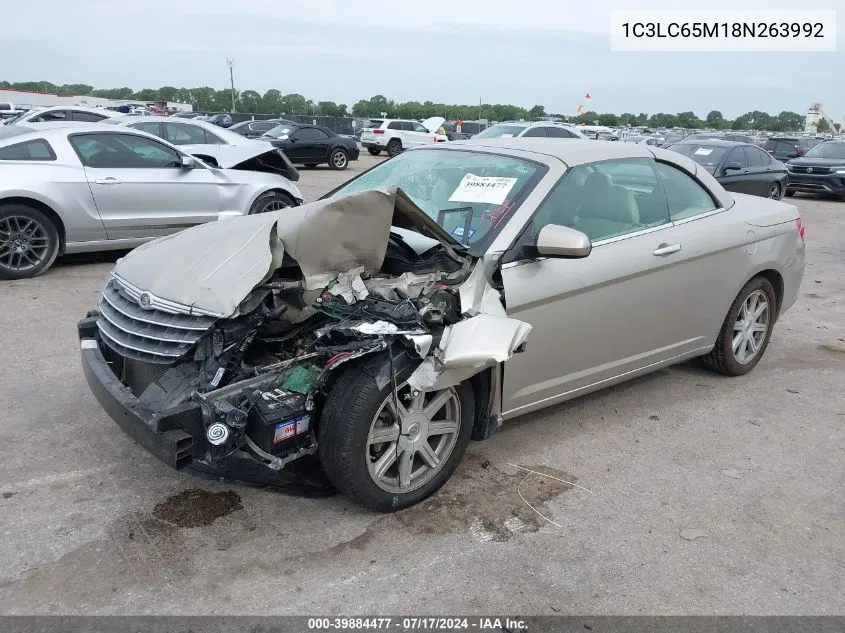 2008 Chrysler Sebring Limited VIN: 1C3LC65M18N263992 Lot: 39884477