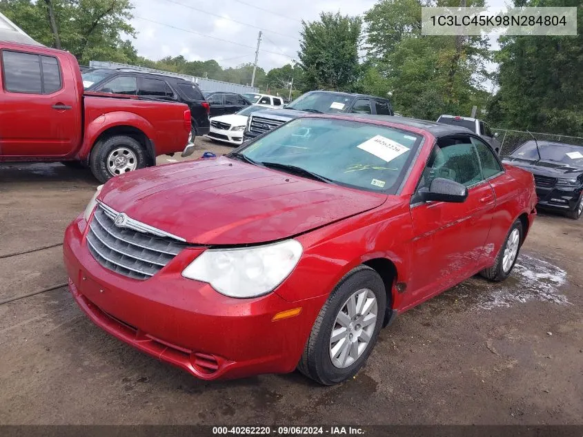 2008 Chrysler Sebring Lx VIN: 1C3LC45K98N284804 Lot: 40262220