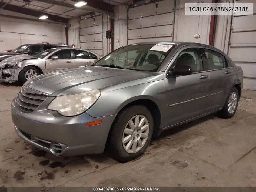 2008 Chrysler Sebring Lx VIN: 1C3LC46K88N243188 Lot: 40373605