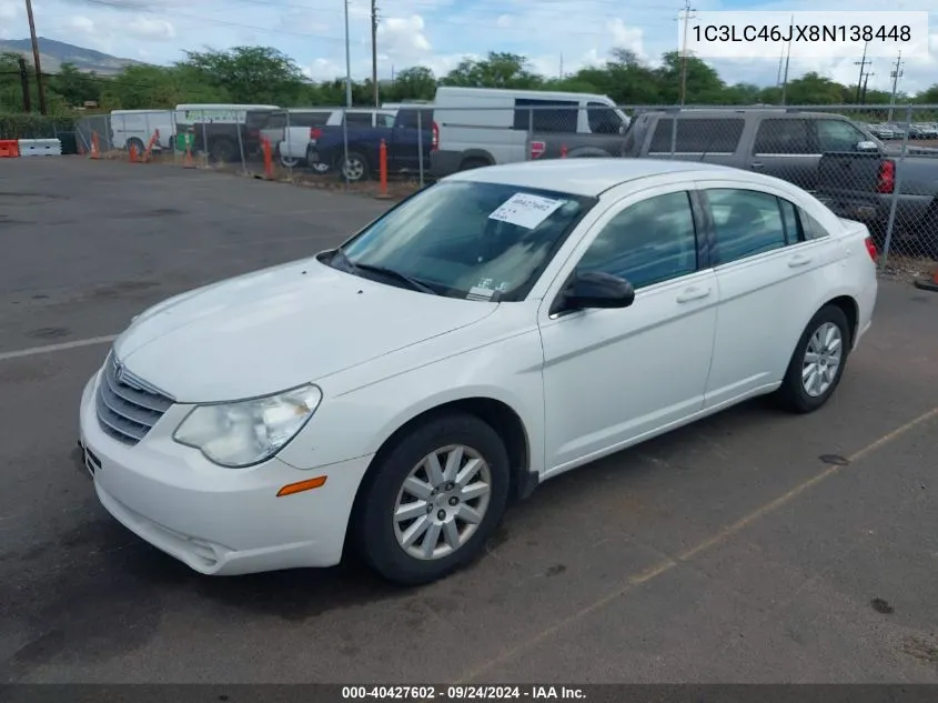 2008 Chrysler Sebring Lx VIN: 1C3LC46JX8N138448 Lot: 40427602