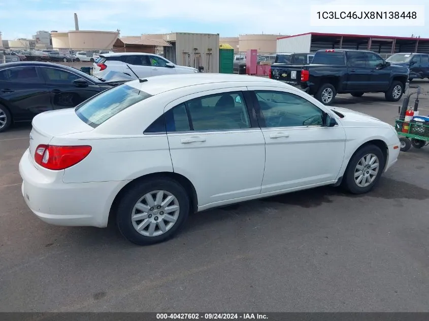 2008 Chrysler Sebring Lx VIN: 1C3LC46JX8N138448 Lot: 40427602