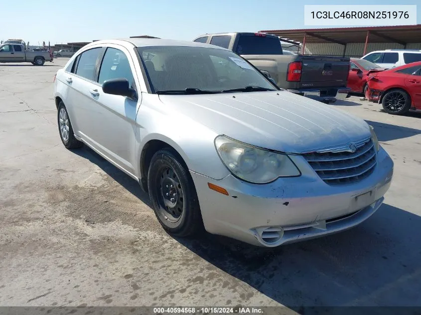 2008 Chrysler Sebring Lx VIN: 1C3LC46R08N251976 Lot: 40594568