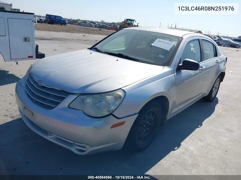 2008 Chrysler Sebring Lx VIN: 1C3LC46R08N251976 Lot: 40594568