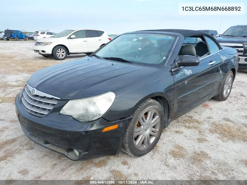 2008 Chrysler Sebring Limited VIN: 1C3LC65M68N668892 Lot: 40612590