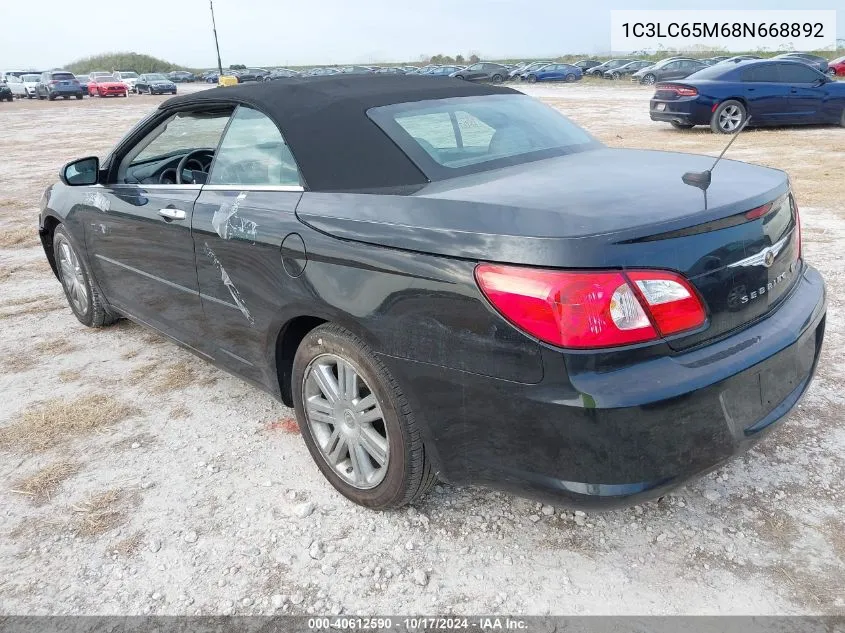 2008 Chrysler Sebring Limited VIN: 1C3LC65M68N668892 Lot: 40612590