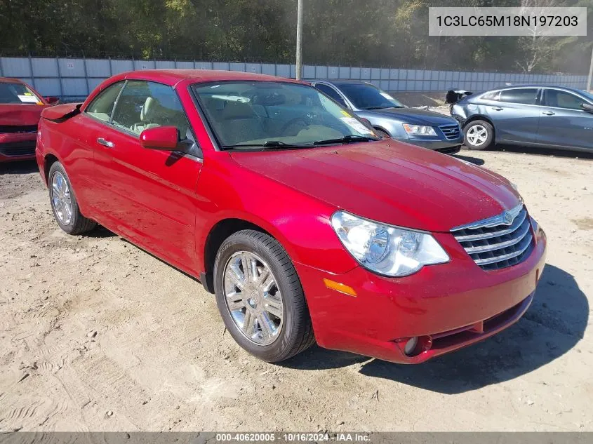 2008 Chrysler Sebring Limited VIN: 1C3LC65M18N197203 Lot: 40620005