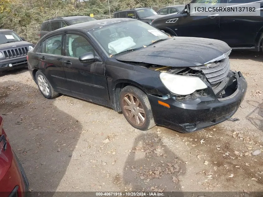 2008 Chrysler Sebring Touring VIN: 1C3LC56RX8N137182 Lot: 40671916