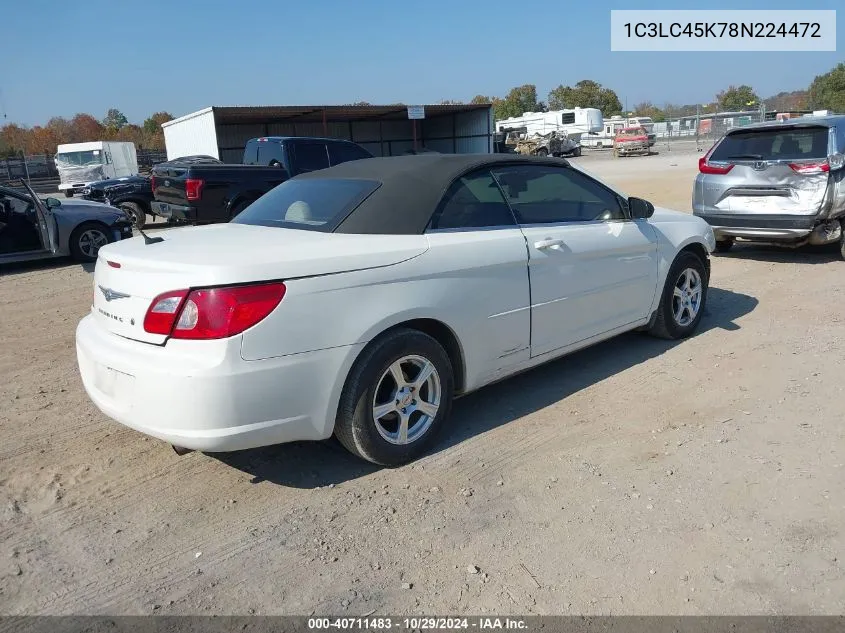 2008 Chrysler Sebring Lx VIN: 1C3LC45K78N224472 Lot: 40711483