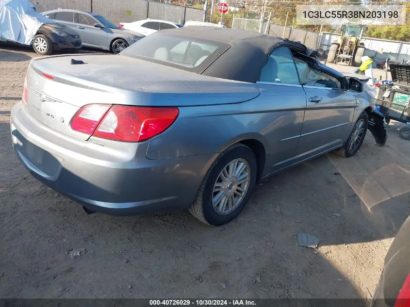 2008 Chrysler Sebring Touring VIN: 1C3LC55R38N203198 Lot: 40726029