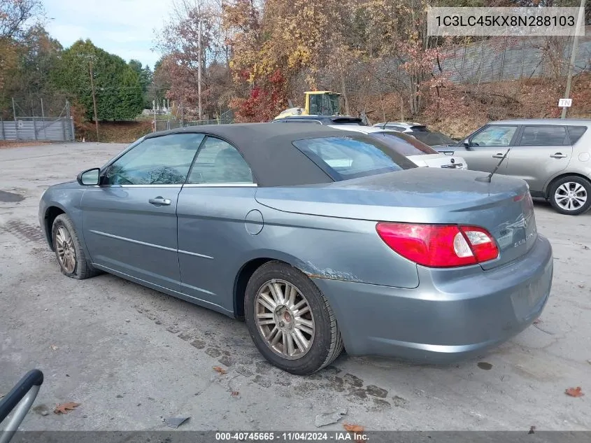 2008 Chrysler Sebring Lx VIN: 1C3LC45KX8N288103 Lot: 40745665