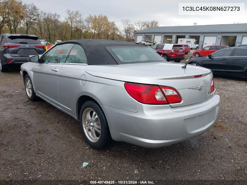 2008 Chrysler Sebring Lx VIN: 1C3LC45K08N627273 Lot: 40749425