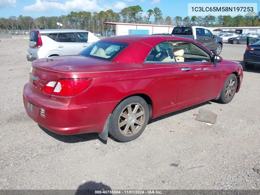 2008 Chrysler Sebring Limited VIN: 1C3LC65M58N197253 Lot: 40755584