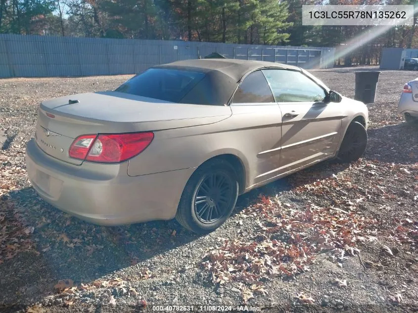 2008 Chrysler Sebring Touring VIN: 1C3LC55R78N135262 Lot: 40782631