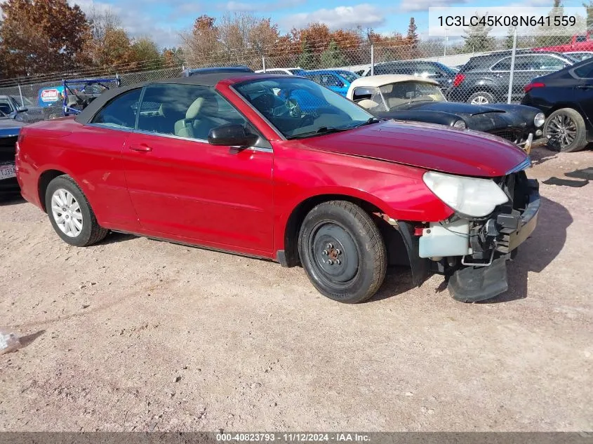 2008 Chrysler Sebring Lx VIN: 1C3LC45K08N641559 Lot: 40823793