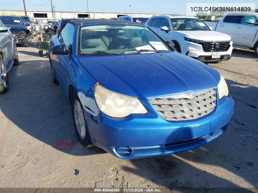 2008 Chrysler Sebring Lx VIN: 1C3LC45K38N614839 Lot: 40844380