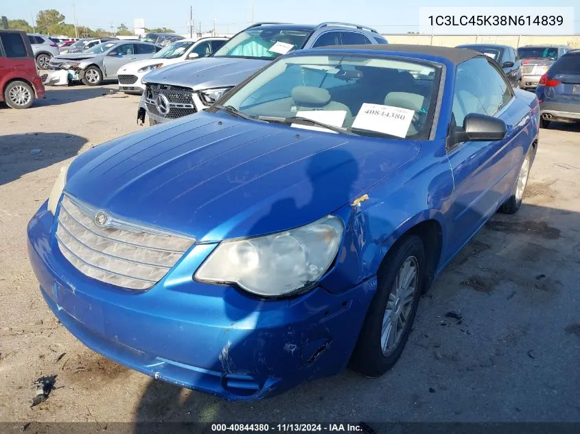 2008 Chrysler Sebring Lx VIN: 1C3LC45K38N614839 Lot: 40844380