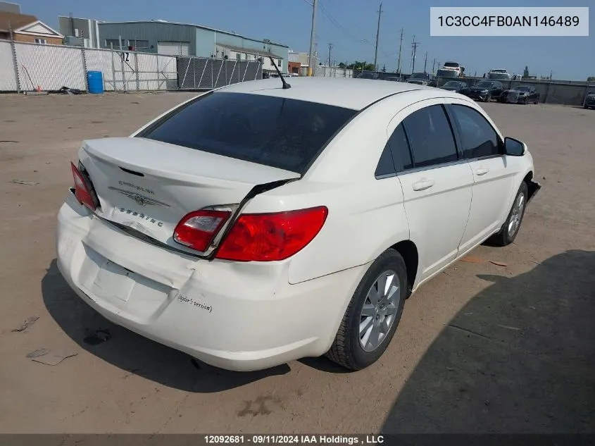 2010 Chrysler Sebring Lx VIN: 1C3CC4FB0AN146489 Lot: 12092681