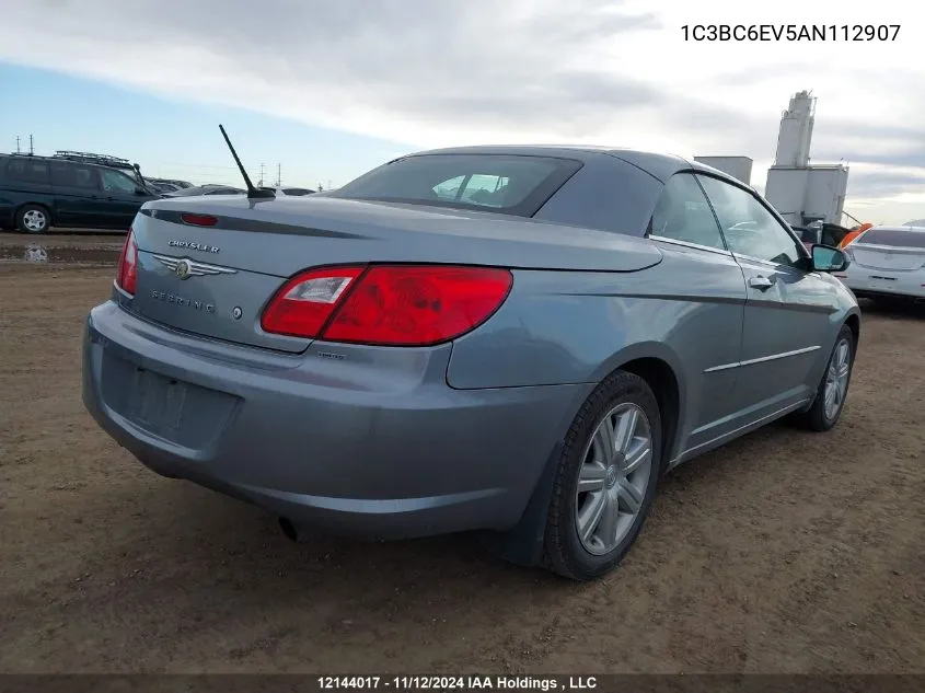 2010 Chrysler Sebring Limited VIN: 1C3BC6EV5AN112907 Lot: 12144017