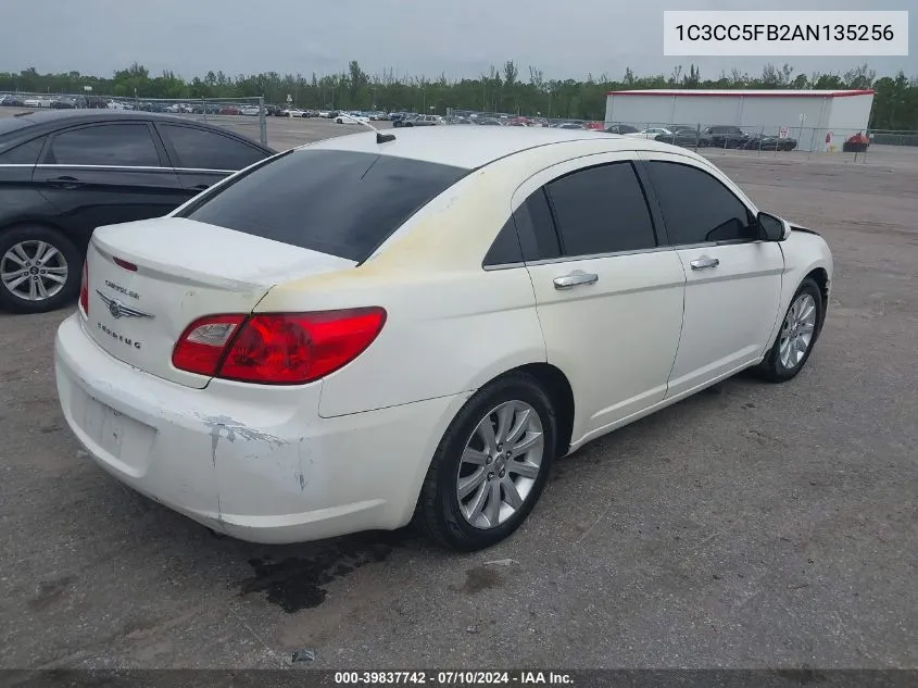 2010 Chrysler Sebring Limited VIN: 1C3CC5FB2AN135256 Lot: 39837742