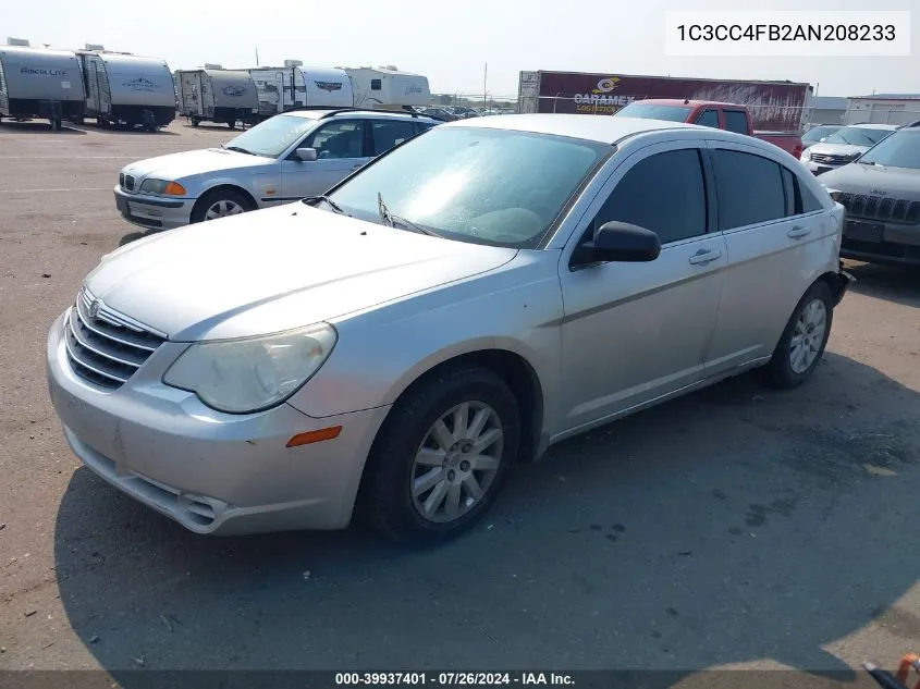 2010 Chrysler Sebring Touring VIN: 1C3CC4FB2AN208233 Lot: 39937401